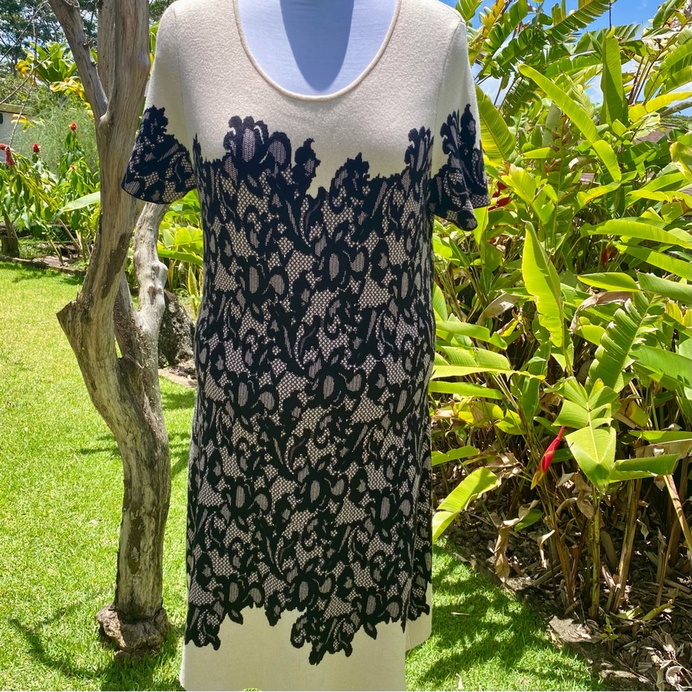 Kay Unger Curvy A Line Knitted Dress
